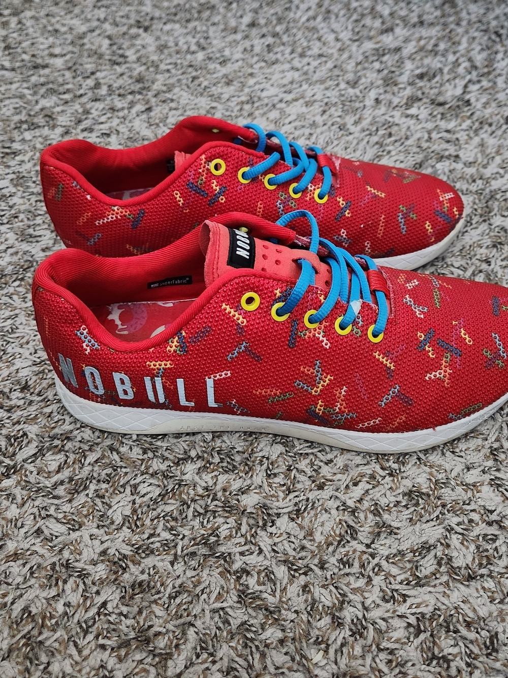NOBULL Cheat Meal Sprinkles Sneakers Shoes Training Men's 12 Red Performance Run
